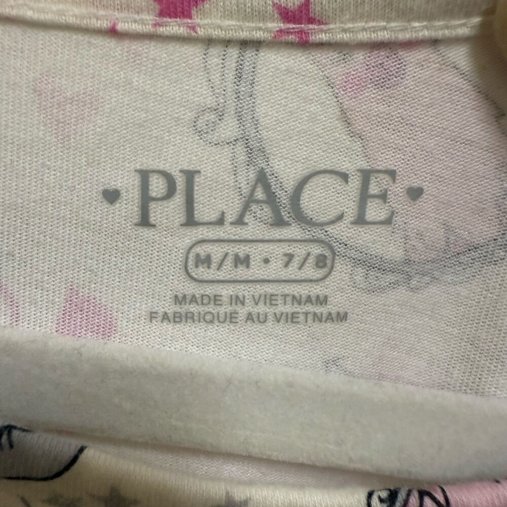 Children's Place Unicorn Caticorn Narwhal Llama Cats Dress Pink‎ Off White 7 8 - Picture 5 of 6
